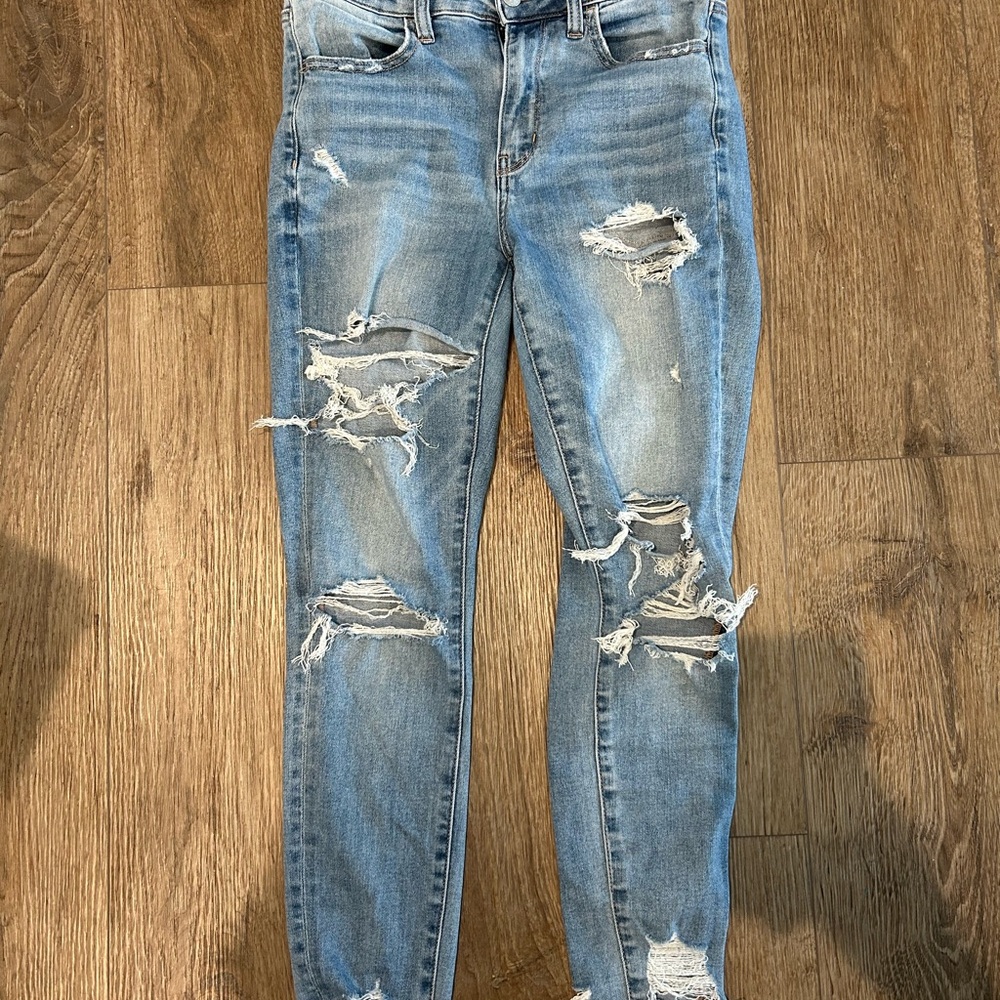 Distressed Light Blue Women's Jeans